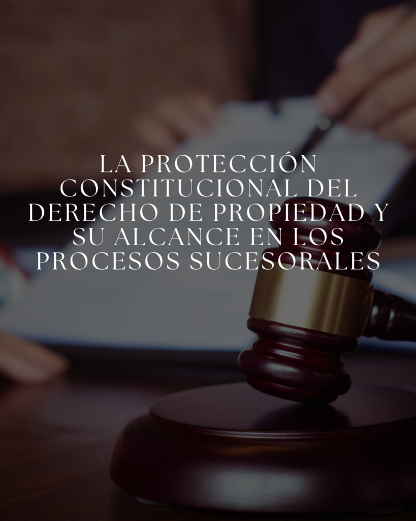 La protección constitucional del derecho de propiedad y su alcance en los procesos sucesorales